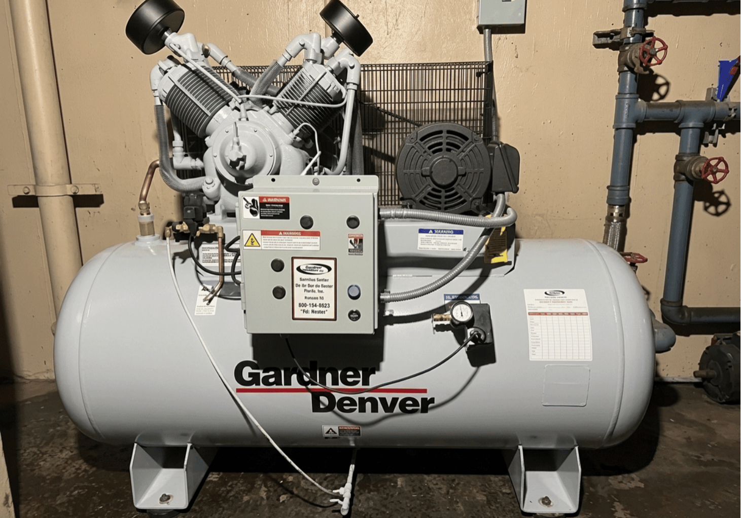 A reciprocating air compressor
